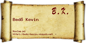 Bedő Kevin névjegykártya